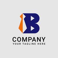 B Letter Logo Design Template With Combination Of Tie Icon Vector Suitable For Your Business Logo