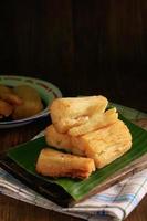 Deep fried cassava root photo