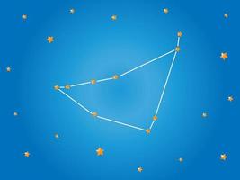 Capricornus constellation stars in outer space. Zodiac Sign Capricornus constellation lines. Vector illustration.