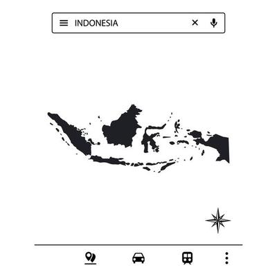 Icon Asia Map of Isolated Vector eps10