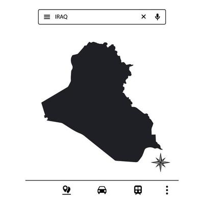 Icon Asia Map of Isolated Vector eps10