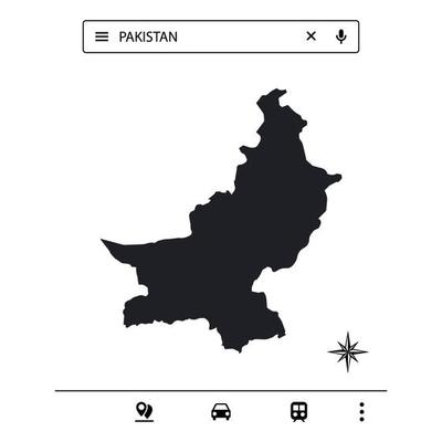 Icon Asia Map of Isolated Vector eps10