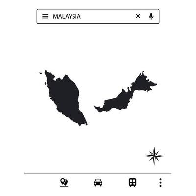 Icon Asia Map of Isolated Vector eps10