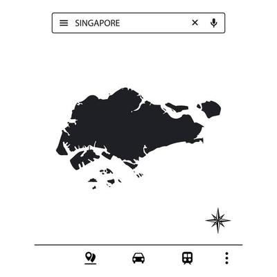 Icon Asia Map of Isolated Vector eps10