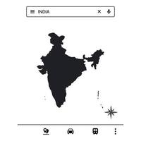 Icon Asia Map of Isolated Vector eps10