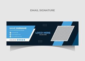 Modern Clean Email signature template design.Creative Multipurpose business email signatures Pro Vector