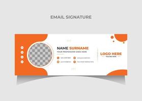 Modern minimal Email signature template design.Creative Multipurpose business email signatures Pro Vector