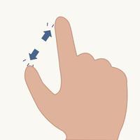 One-touch and swipe left line icon. Touch screen hand gesture symbol vector