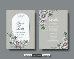 a beautiful luxury wedding invitation template that will make the party event more perfect and always remember vector