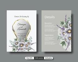 a beautiful luxury wedding invitation template that will make the party event more perfect vector