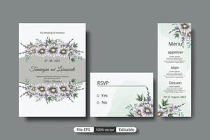 a beautiful luxury wedding invitation template that will make the party event more perfect vector