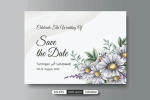 una hermosa plantilla de invitación de boda de lujo que hará que el evento de la fiesta sea más perfecto vector