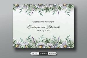a beautiful luxury wedding invitation template that will make the party event more perfect vector