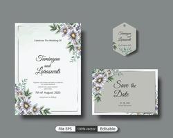 a beautiful luxury wedding invitation template that will make the party event more perfect vector