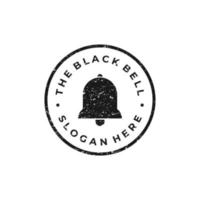 The black bell logo design inspiration. Vintage bell silhouette logo template. Vector Illustration