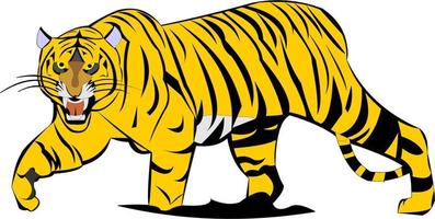 angry tiger cartoon vector