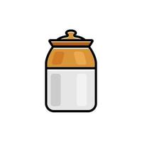 Ceramic pickle jar also known Bharani traditional indian bottle vector