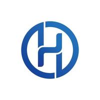 letra h logo resumen vector