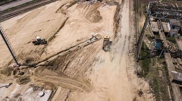 site preparation for the construction of the view from the drone photo