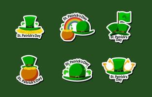 Sticker Hat Clover vector