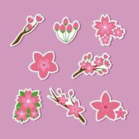 Cherry Blossom Sticker vector
