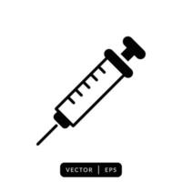 Syringe Icon Vector Design Template