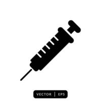 Syringe Icon Vector Design Template