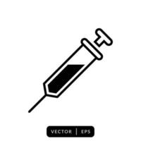 Syringe Icon Vector Design Template