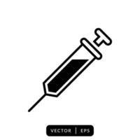 Syringe Icon Vector Design Template