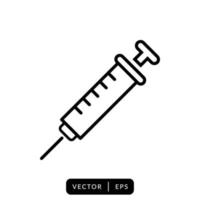 Syringe Icon Vector Design Template