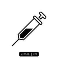 Syringe Icon Vector Design Template