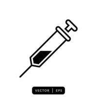 Syringe Icon Vector Design Template