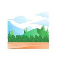 Landscape with the Sky Illustration vector