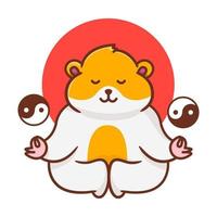 Hamster with Yin Yang vector