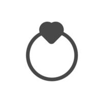 Rings with Heart vector
