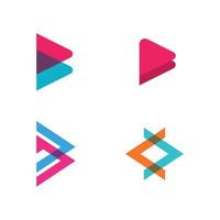 Arrow and triangle logo vector illustration icon set logo design