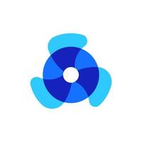 Blue Fan Logo Concept vector