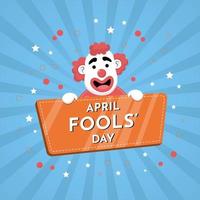 April Fools' Day Illustration Vector Design with A Clown