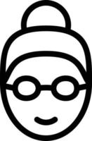old lady Vector illustration on a background. Premium quality symbols. Vector icons for concept or graphic design.