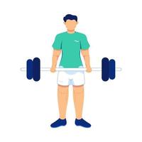 weightlifting man illustration vector