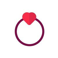 Rings with Heart vector