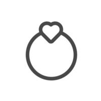 Rings with Heart vector