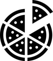 Ilustración de vector de pizza sobre un fondo. símbolos de primera calidad. iconos vectoriales para concepto o diseño gráfico.