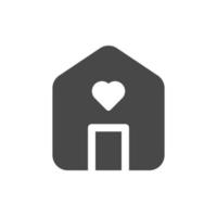 a House with Heart illustration vector