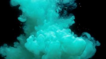 Aquamarine paint in water video