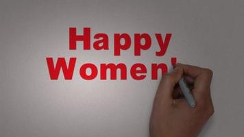 animação de doodle feliz dia da mulher video