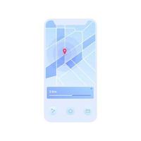 Map on Handphone Illustration vector