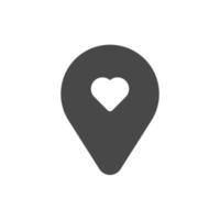 Map Pointer with Heart vector