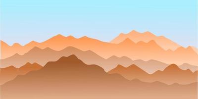 vector mountain ridge landscape background sillhouette