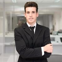 Handsome young businessman in an office photo